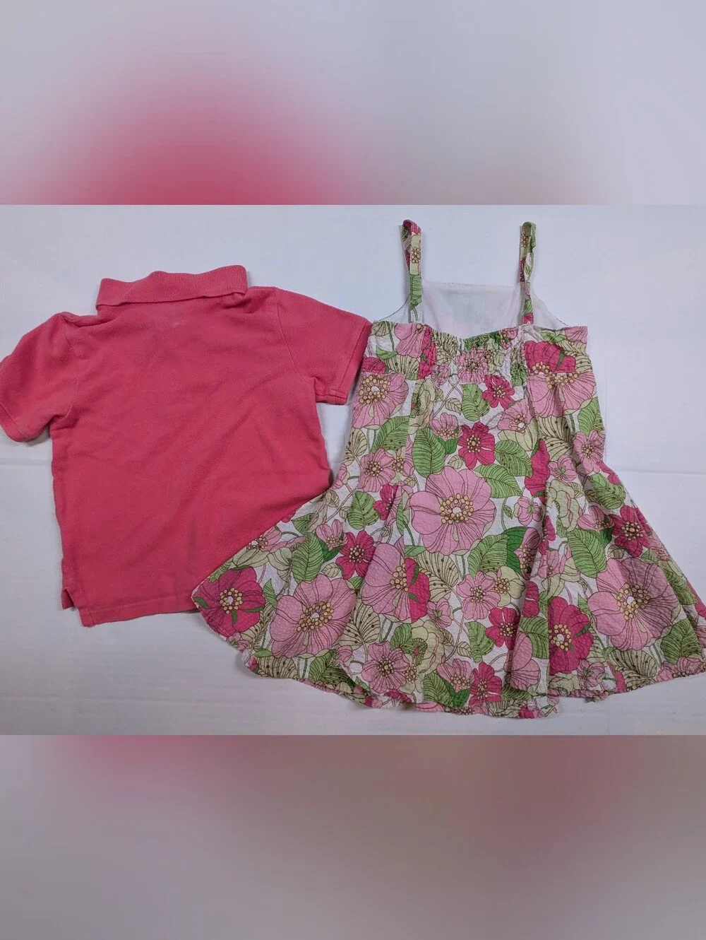 Boy Girl Twin Matching Pink Floral Dress And Top 2t